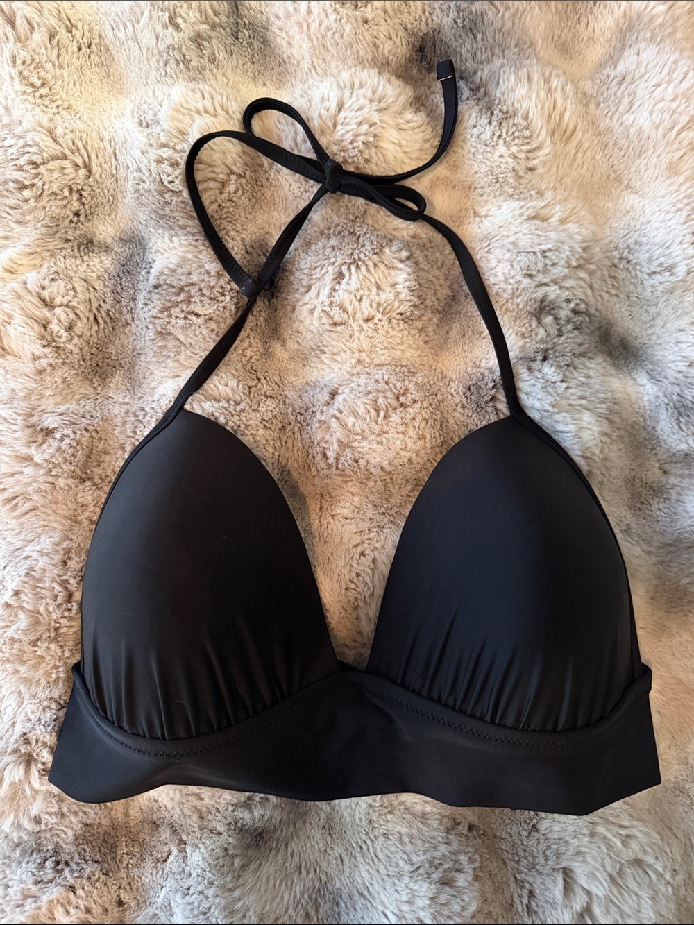 Aerie Black Halter Bikini Top